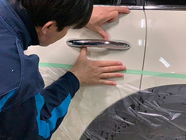 ドアカップののカープロテクションフィルム