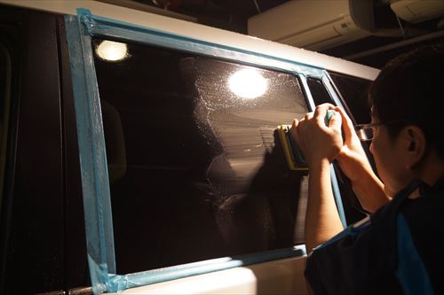 ガラス研磨 ガラス撥水コーティング 広島 施工動画 ティーズフィルム広島 カーコーティング フロントガラス カーフィルム施工紹介ブログ