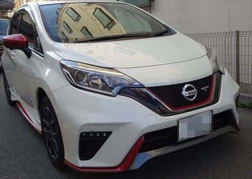 カーラッピングフィルム 広島 日産 ノート e-power nismo フロント 