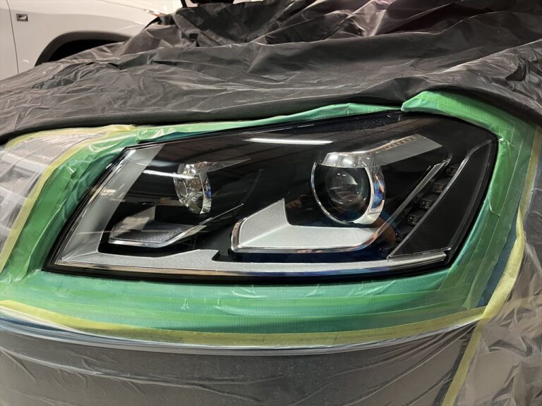 フォルクスワーゲン パサートヴァリアントのヘッドライト研磨・プロテクションフィルム 広島のカーコーティング専門店 ティーズフィルムの施工ブログ