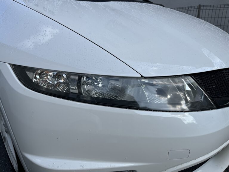 ホンダ シビック タイプRユーロのヘッドライト研磨・プロテクションフィルム 広島のカーコーティング専門店 ティーズフィルムの施工ブログ