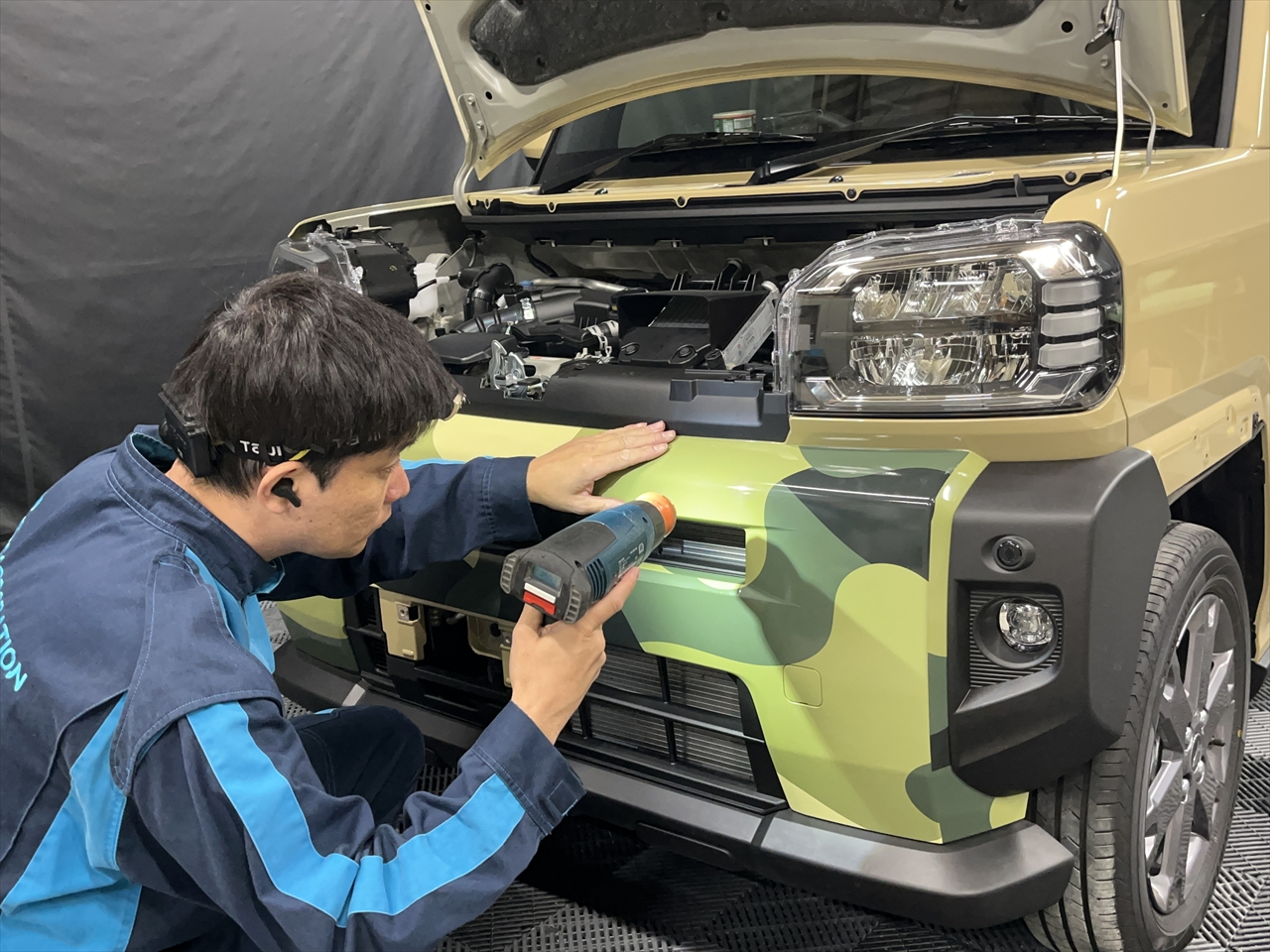 カーラッピングフィルム(迷彩柄グリーン)