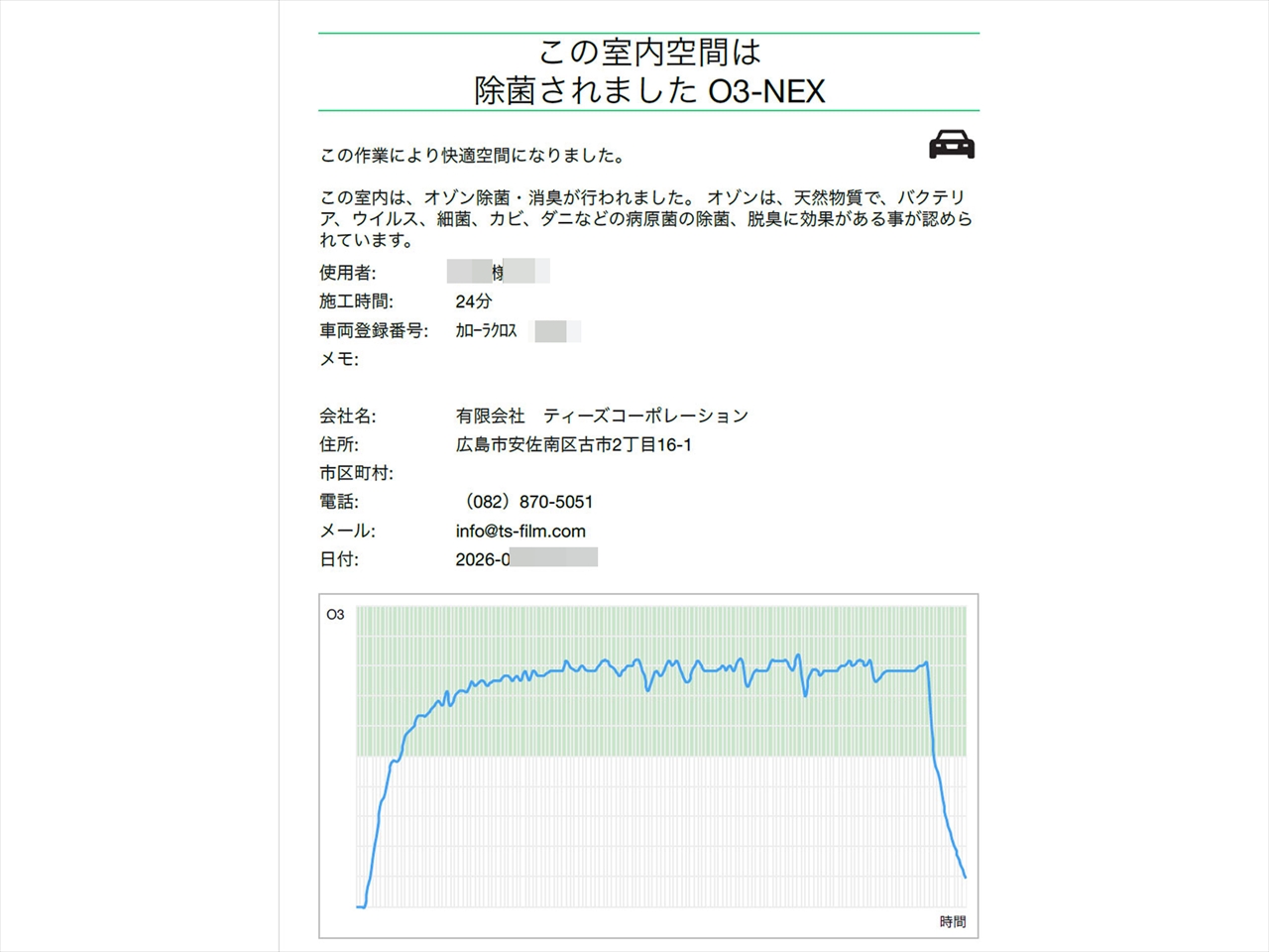 車内クリーニング (嘔吐)