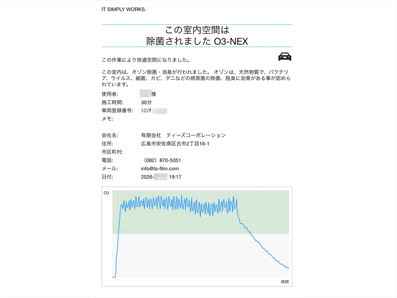 車内クリーニング(嘔吐)