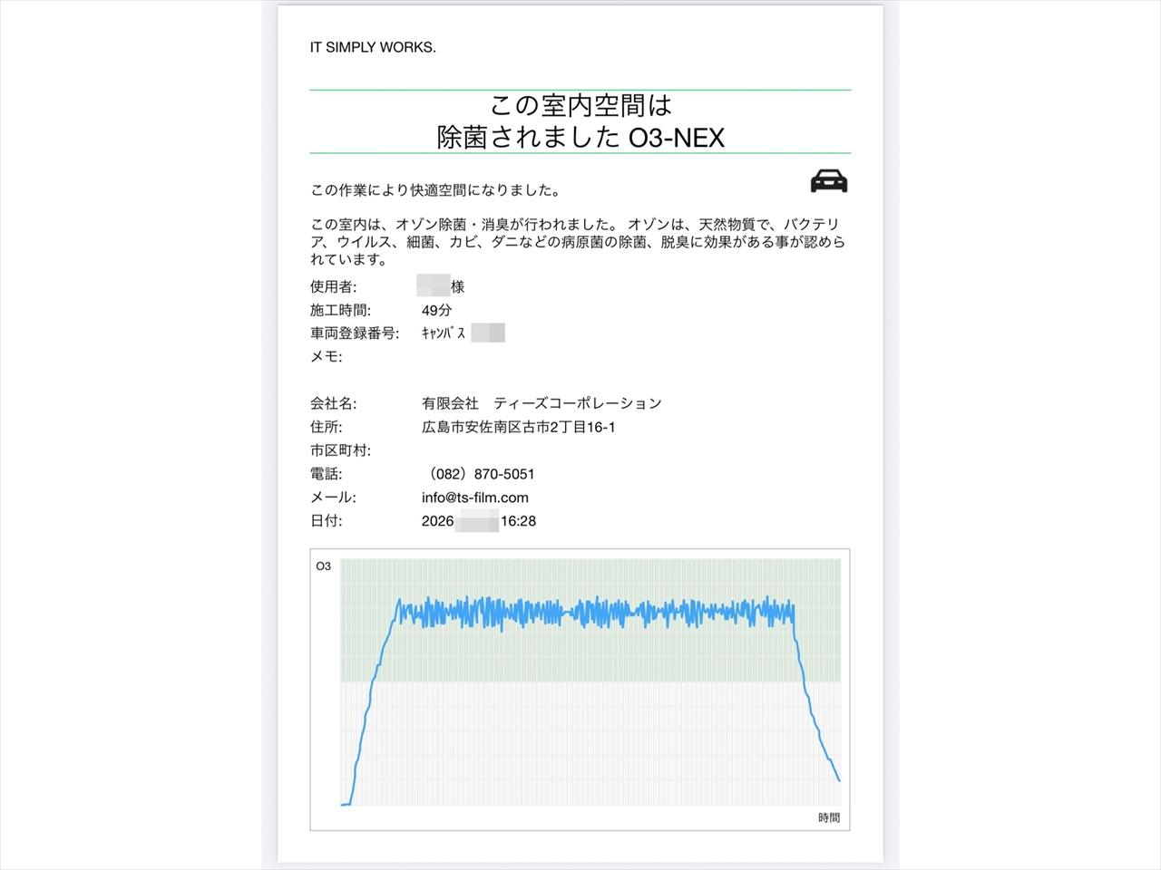 車内クリーニング (飲み物こぼし 助手席シート周り)